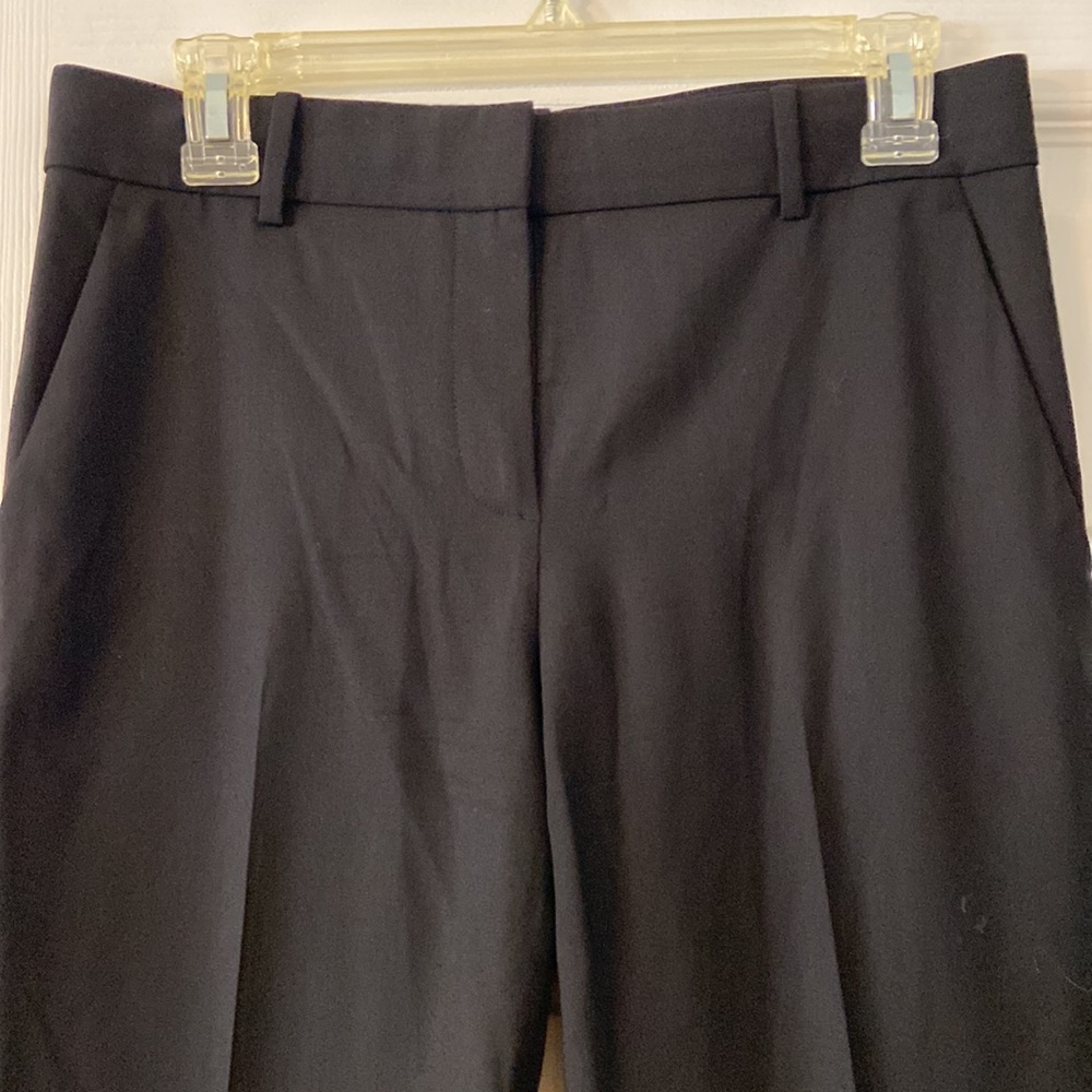 Theory Black Tailored Trousers size 2 inseam 27” waist 30” wool pants excellent - Picture 3 of 8